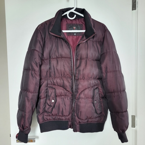 Guess Full Zip Puffer Jacket Coat - Picture 2 of 13